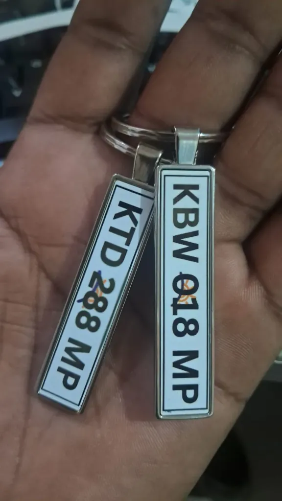 Aluminium Licence Plate Keyring(double sided)